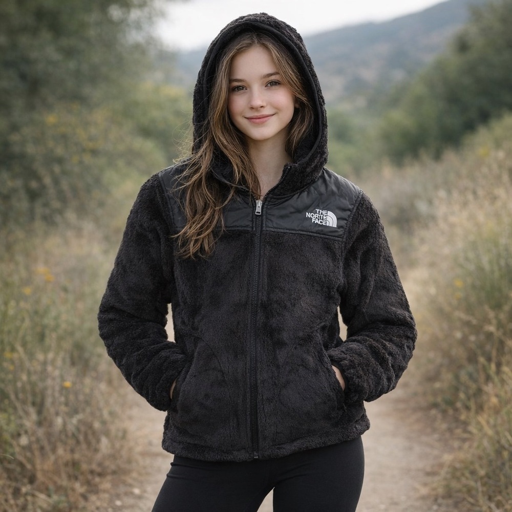 The North Face Full Zip Sherpa Long Sleeve Hooded Osito Hoodie Jacket